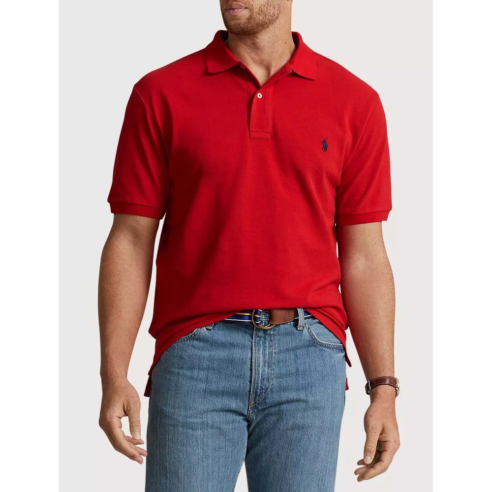 Polo Ralph Lauren Polo Shirt Mens 3XLT Red Short Sleeve Pony Logo Tall Cotton